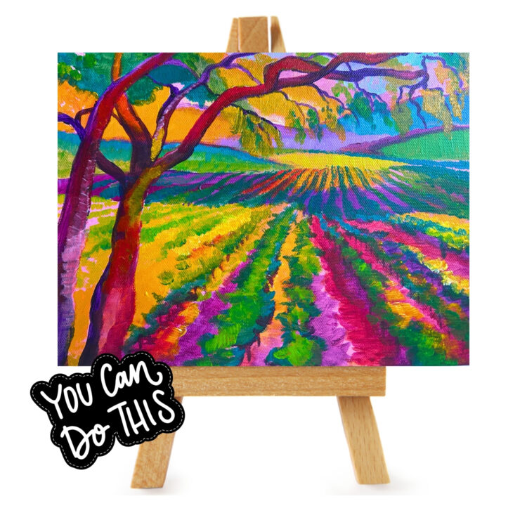 You Can Do This - Paint a Vineyard - Painting Class by Lindsey Kiser