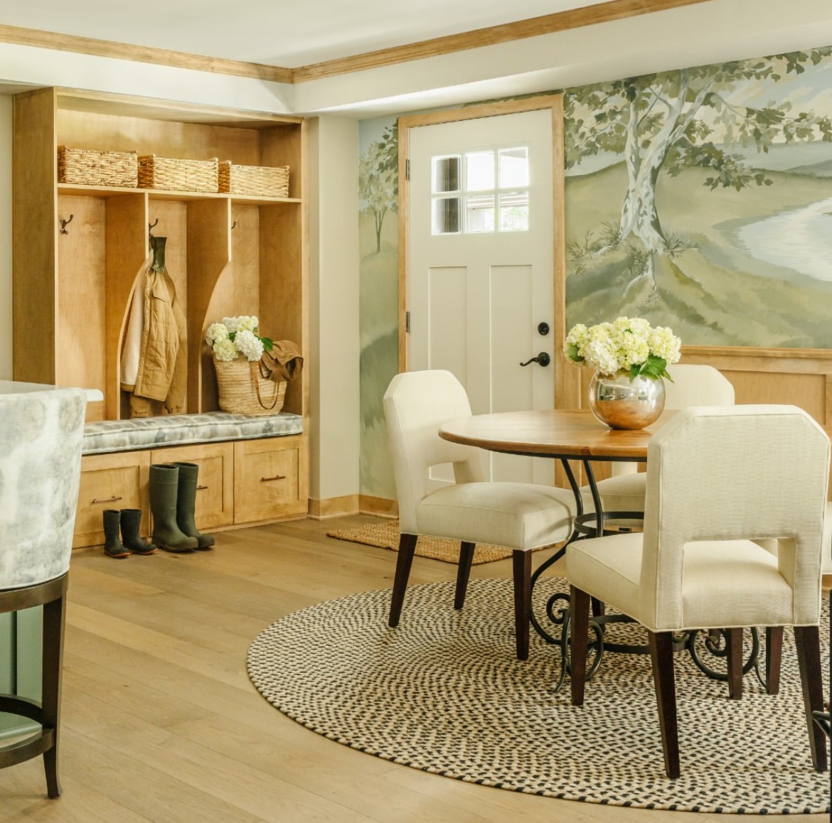 Lindsey Kiser Mural for Jackie Barnes Design Mural of Sycamore Trees by Lindsey Kiser for Interior Designer